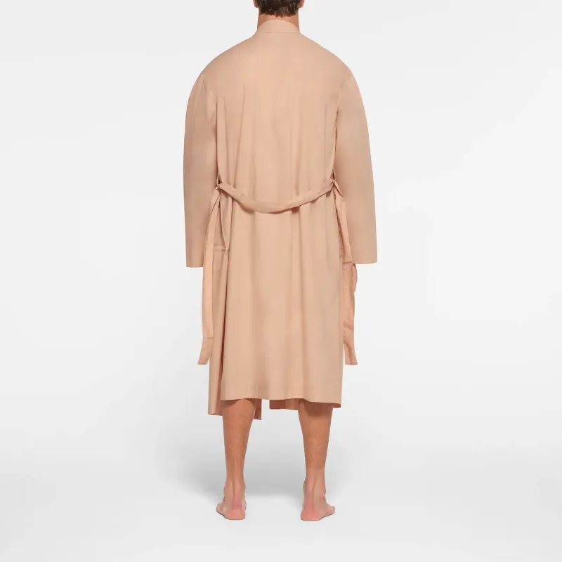 SKIMS COTTON POPLIN SLEEP MENS ROBE Pajama Robe Men's MICA/Mica Color-3