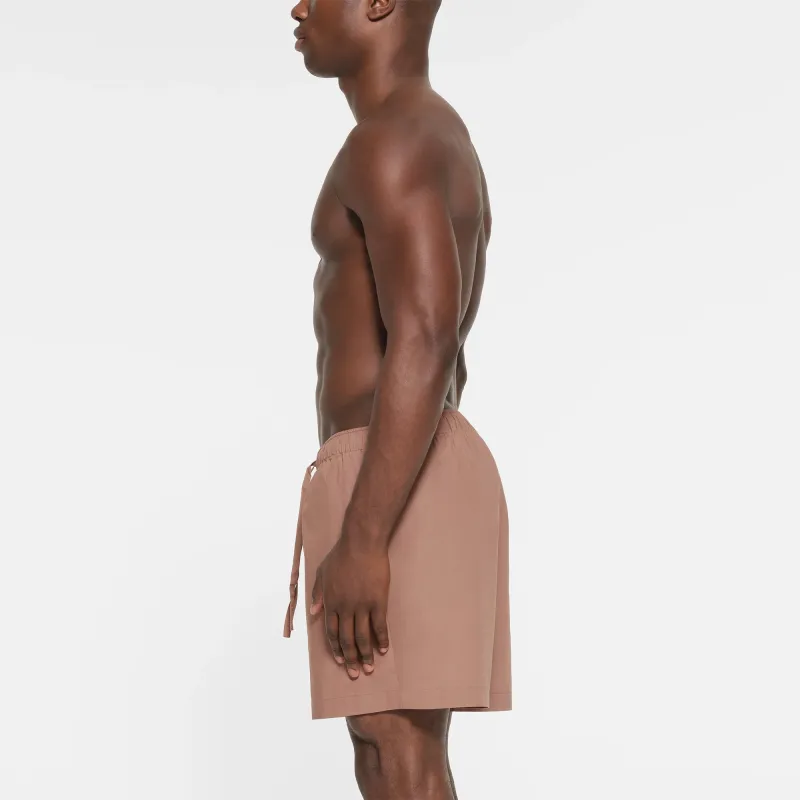 SKIMS COTTON POPLIN SLEEP MENS SHORT Pajama Pants Men's UMBER/Brown-3