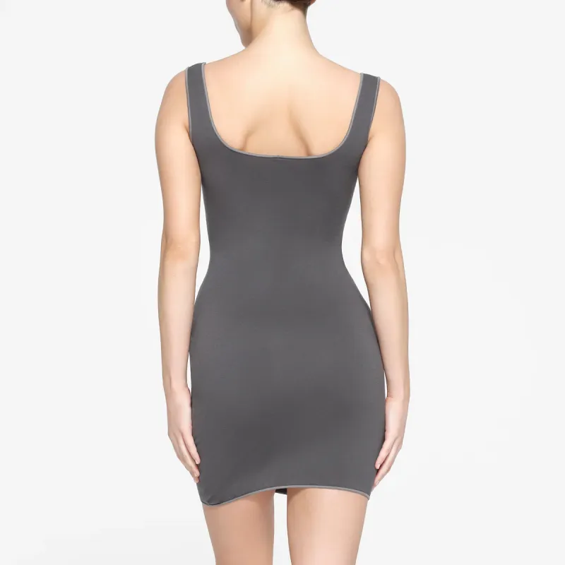 SKIMS SEAMLESS MODAL TANK MINI DRESS Slip Dress Women's ASH/Gray-2