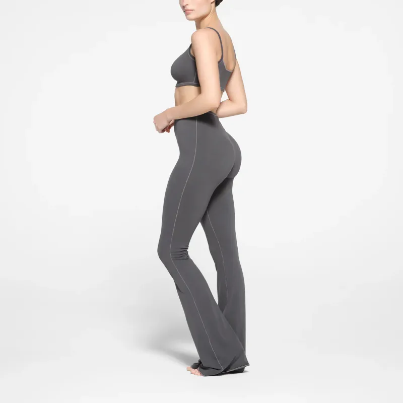 SKIMS SEAMLESS MODAL FLARE LEGGING Casual Pants Women's ASH/Gray-3