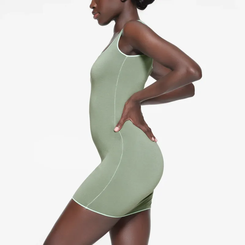 SKIMS SEAMLESS MODAL TANK MINI DRESS Slip Dresses Women's MINERAL/Mineral-3