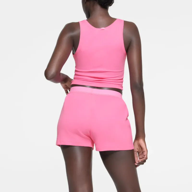SKIMS COTTON RIB LOOSE BOXER Boxer Shorts Women's 1 Pack SUGAR PINK/Sugar Pink-1