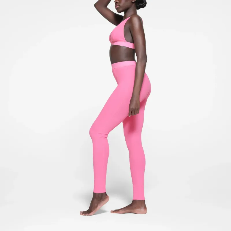 SKIMS COTTON RIB LEGGING Leggings Women's SUGAR PINK/Sugar Pink-3