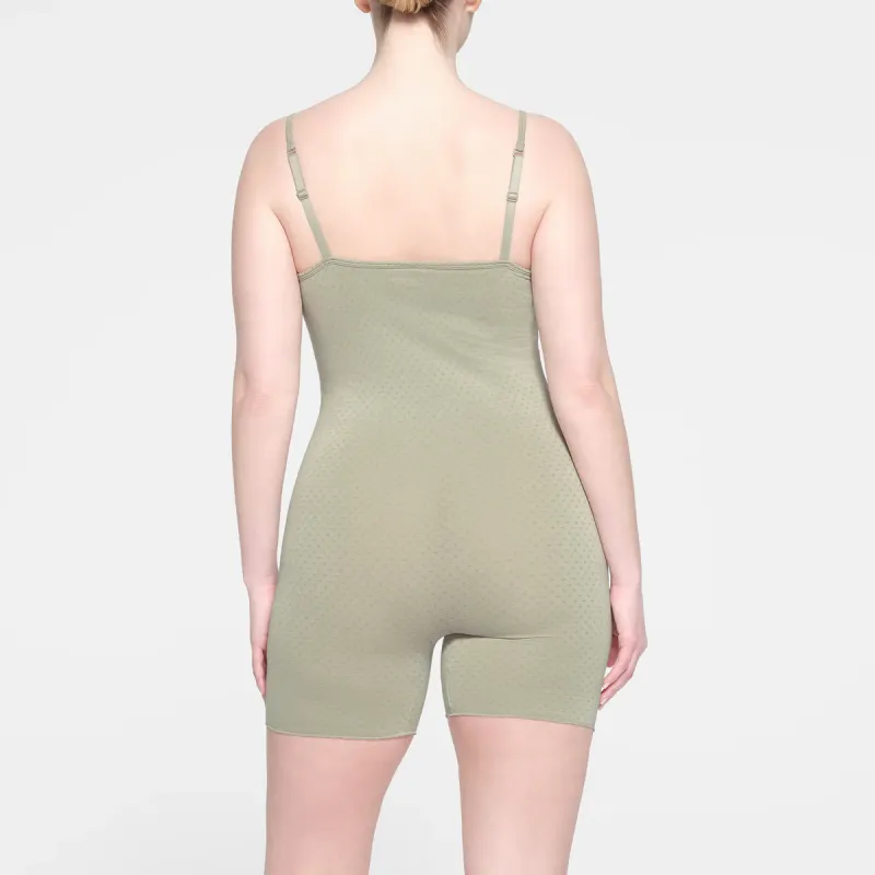 SKIMS MICRO POINTELLE TANK ONESIE Bodysuits Women's TALC/Talc-2