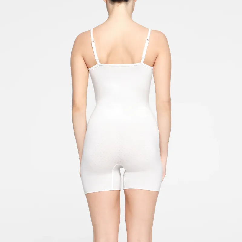 SKIMS MICRO POINTELLE TANK ONESIE Bodysuits Women's MARBLE/Marble-2