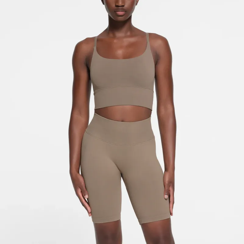 SKIMS CONTOUR NYLON CROPPED CAMI Camisole Women's TRUFFLE/Truffle Color-1