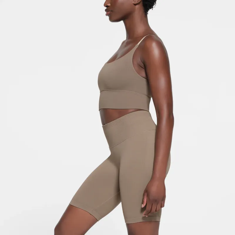 SKIMS CONTOUR NYLON CROPPED CAMI Camisole Women's TRUFFLE/Truffle Color-3