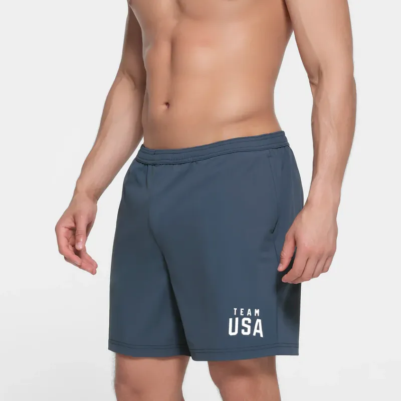 Skims USA Olympic Team Co-branded Swimming Shorts Men NAVY/Marine Blue-3