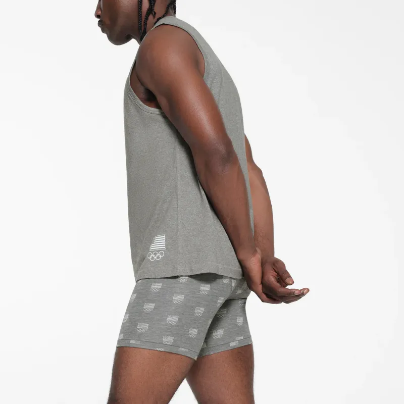 SKIMS x MEIGUOAOYUNDUI LIANMINGKUAN Tank Tops Men's Heather Grey/Stone Grey-4