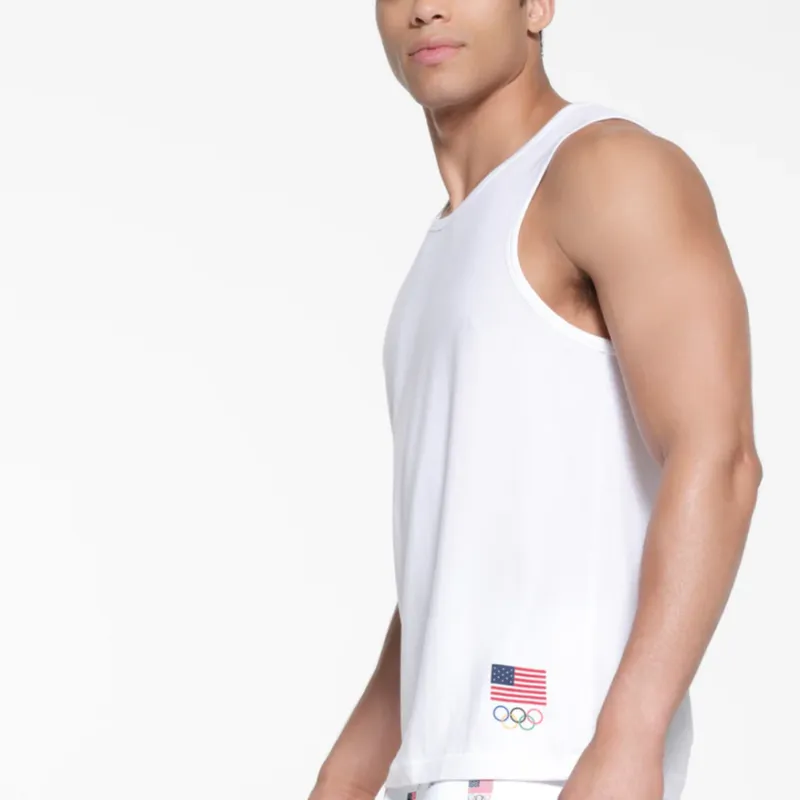 SKIMS x MEIGUOAOYUNDUI LIANMINGKUAN Tank Tops Men's White/White-4