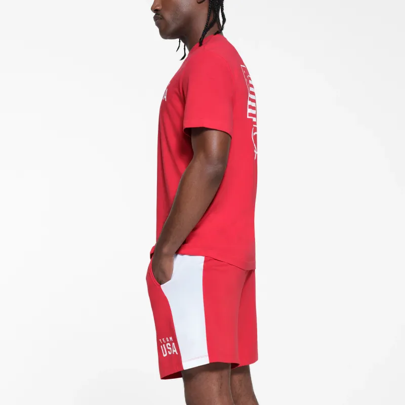 Skims USA Olympic Team Co-branded T-Shirts Men RED/Red-4