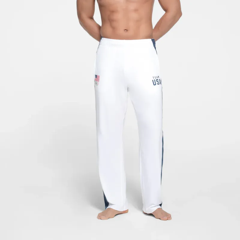 Skims USA Olympic Team Co-branded Casual Pants Men White/White-1