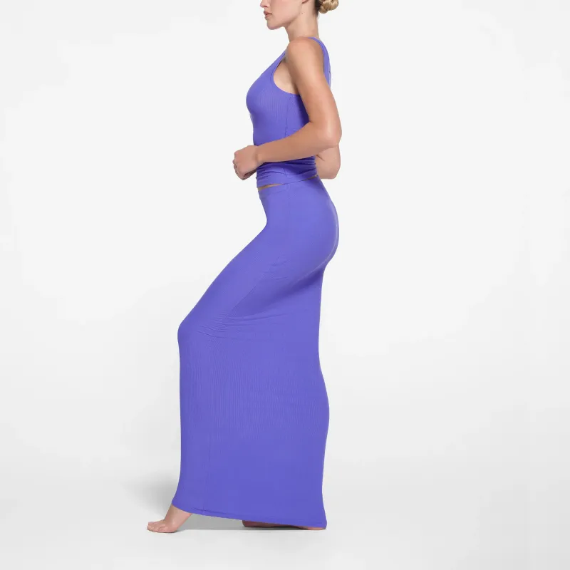 SKIMS SOFT LOUNGE LONG SKIRT Casual Long Skirts Women's Tanzanite-3