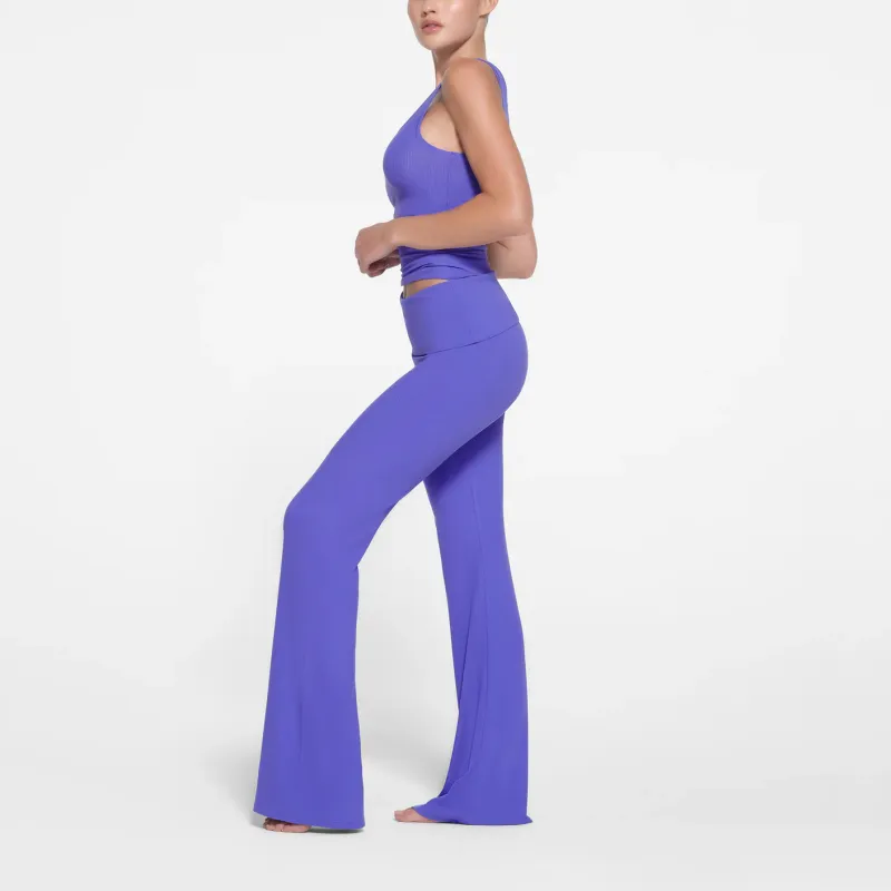 SKIMS SOFT LOUNGE FOLDOVER PANT Casual Pants Women's Tanzanite-3