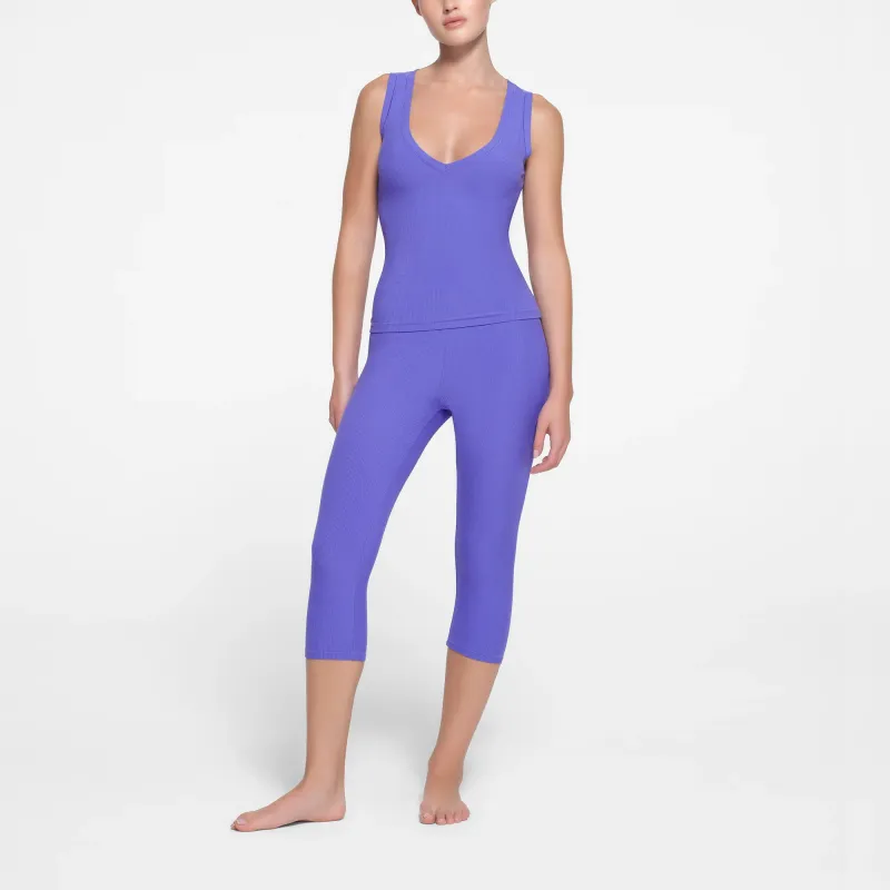 SKIMS SOFT LOUNGE CAPRI Casual Pants Women's Tanzanite-3