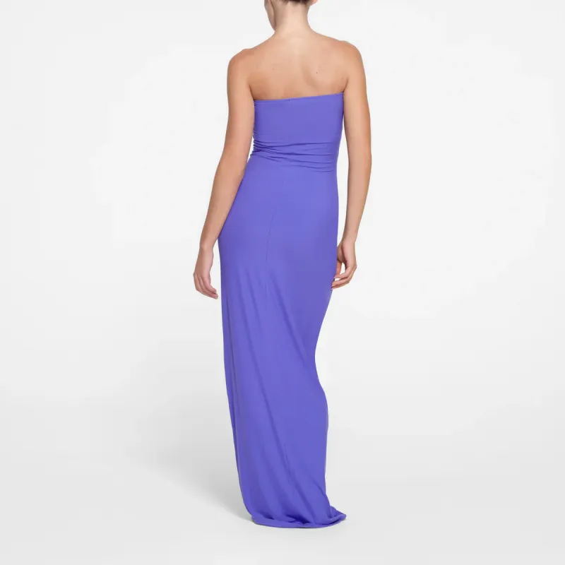 SKIMS SOFT LOUNGE TUBE DRESS Sleeveless Dress Women's Tanzanite-3