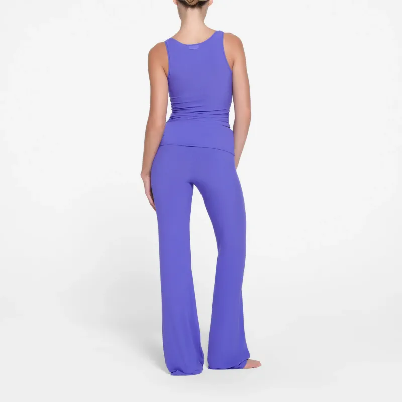 SKIMS SOFT LOUNGE FOLDOVER PANT Casual Pants Women's Tanzanite-2