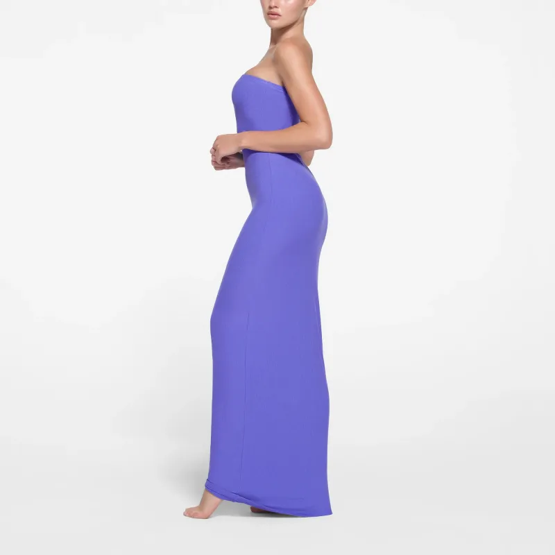 SKIMS SOFT LOUNGE TUBE DRESS Sleeveless Dress Women's Tanzanite-2