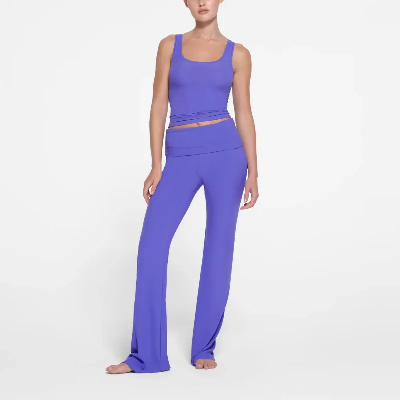 SKIMS SOFT LOUNGE FOLDOVER PANT Casual Pants Women's Tanzanite-1