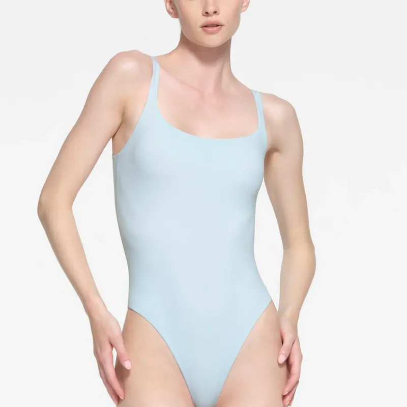 SKIMS FITS EVERYBODY SQUARE NECK BODYSUIT Jumpsuit Women's OPAL/Opal-1
