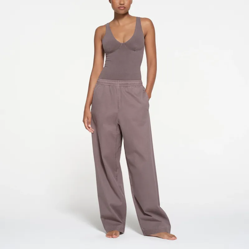 SKIMS SS24 Summer Collection OUTDOOR WOVEN DRAWSTRING PANT Casual Pants Women's Zinc/Chrome Color-1