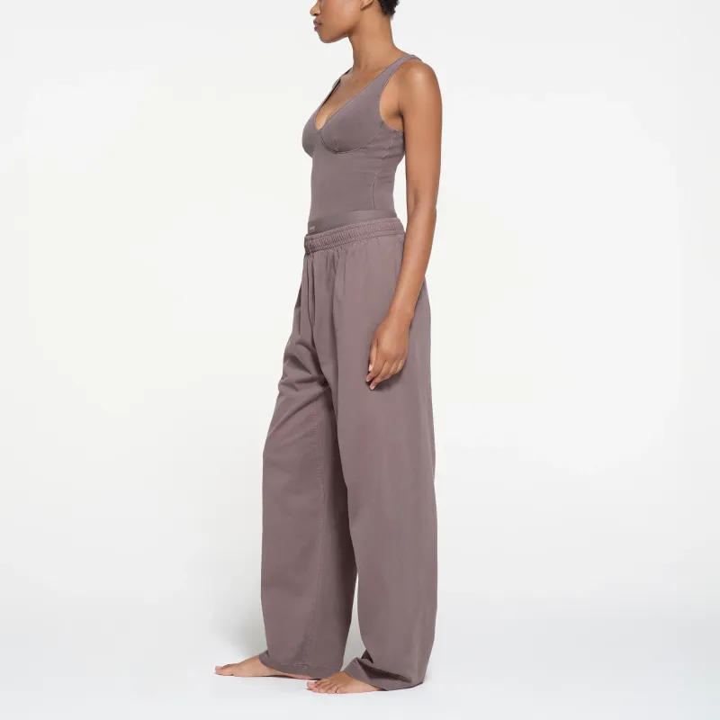 SKIMS SS24 Summer Collection OUTDOOR JERSEY DOUBLE WAISTBAND PANT Casual Pants Women's ZINC/Zinc-2