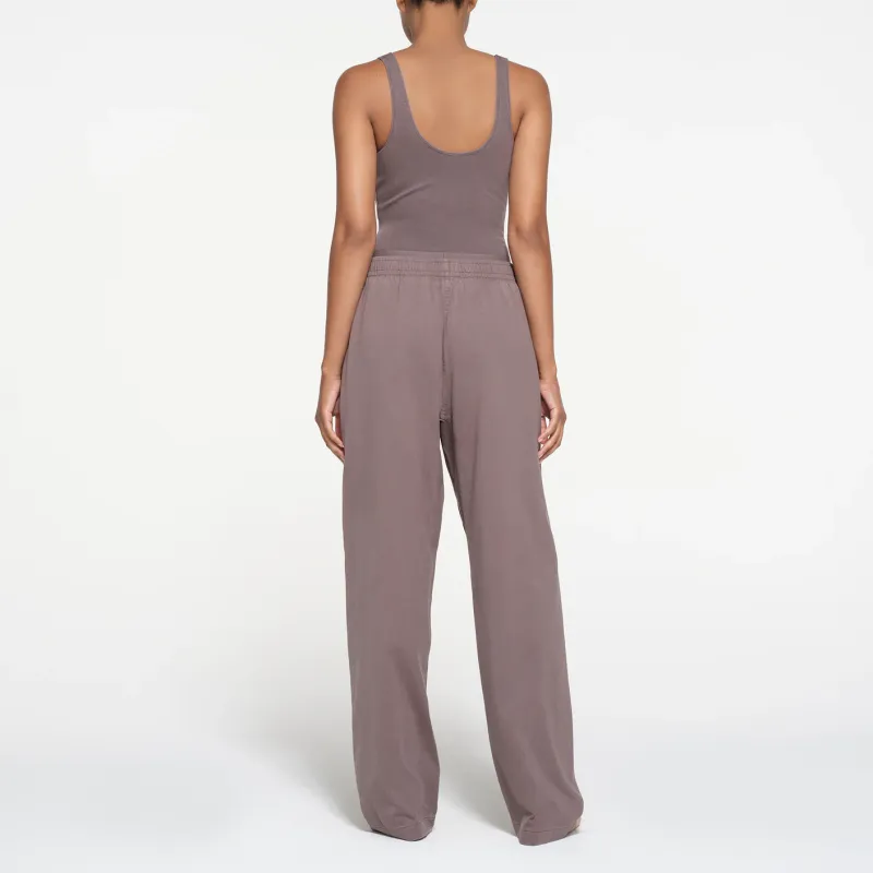 SKIMS SS24 Summer Collection OUTDOOR JERSEY DOUBLE WAISTBAND PANT Casual Pants Women's ZINC/Zinc-1