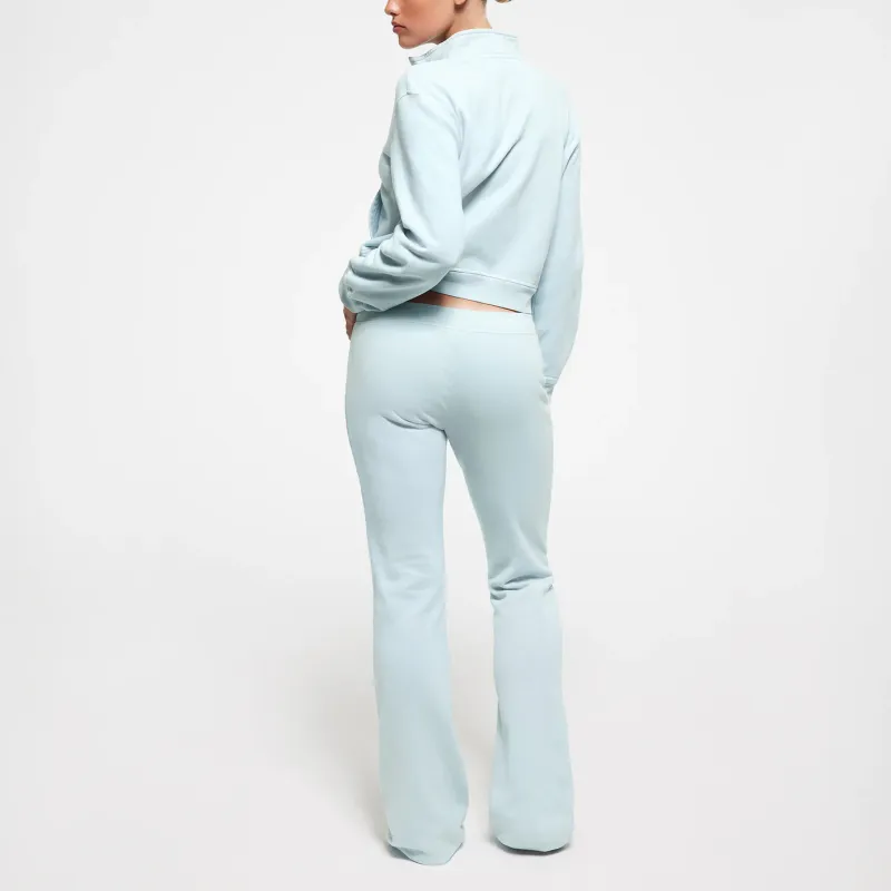 SKIMS SS24 Summer Collection FRENCH TERRY SHRUNKEN HALF ZIP Sweatshirt Women's OPAL/Opal-2