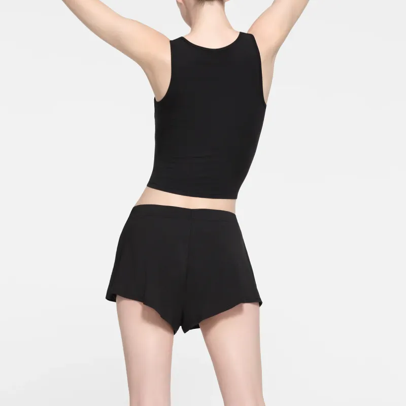 SKIMS SLEEP HENLEY TANK Tank Tops Women's ONYX/Onyx-2