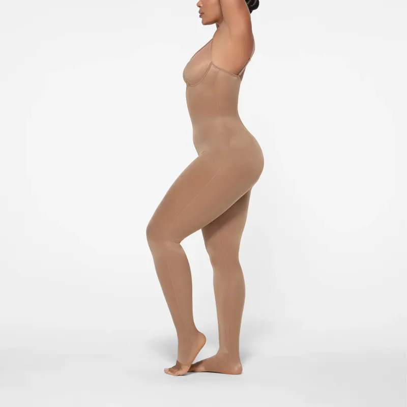 SKIMS SIMPLY BARE UNDERWIRE CATSUIT Shapewear Bottom Women's SIENNA/Ochre-2