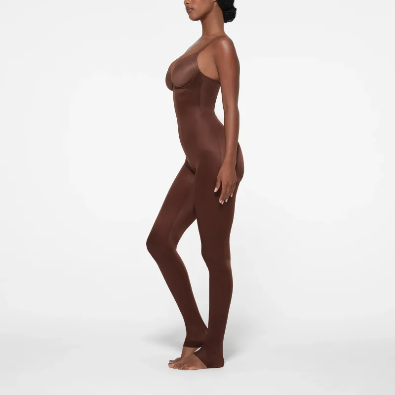 SKIMS SIMPLY BARE UNDERWIRE CATSUIT Shapewear Bottom Women's COCOA/Cocoa-3