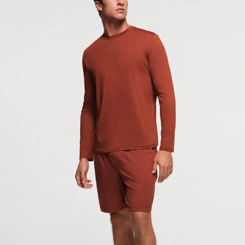 SKIMS OUTDOOR JERSEY MENS LONG SLEEVE T-SHIRT T-Shirt Men RUSTy Red-1