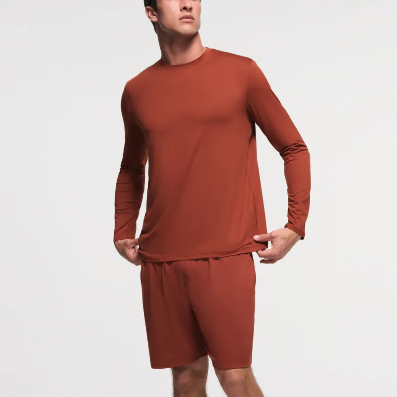 SKIMS OUTDOOR JERSEY MENS LONG SLEEVE T-SHIRT T-Shirt Men RUSTy Red-3
