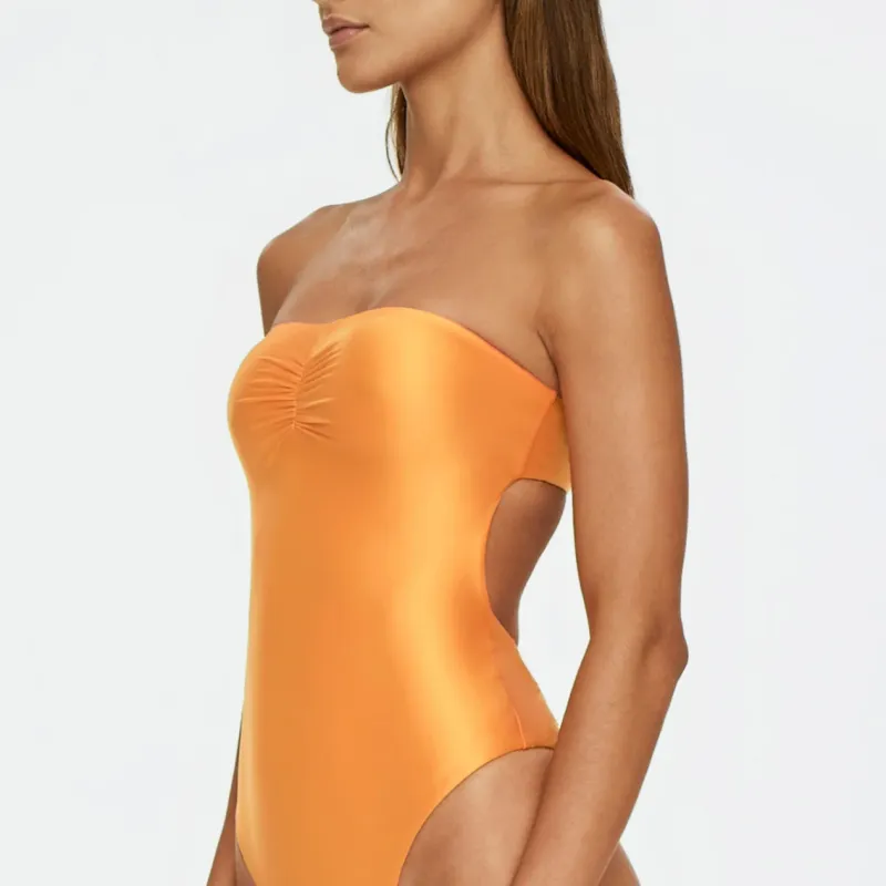 Khy FW24 DROP 010 Strapless Ruched One Piece One-piece Swimsuit Women's Tangerine/Saffron-3