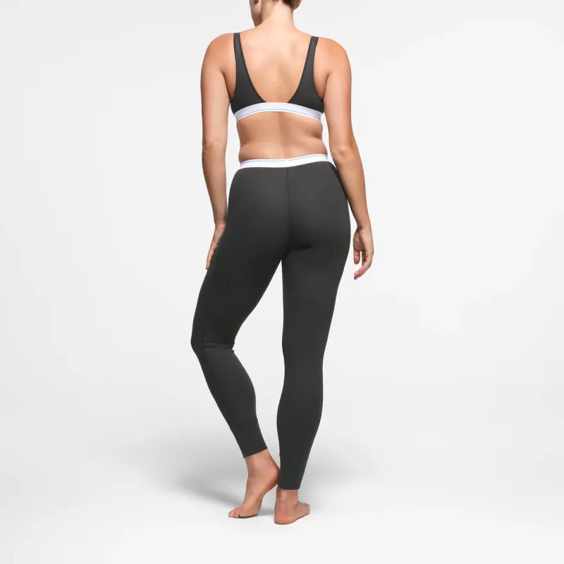 SKIMS FW24 Cotton Collection COTTON RIB LEGGING Leggings Women's Soot Stripe/Smoke Gray Stripes-1