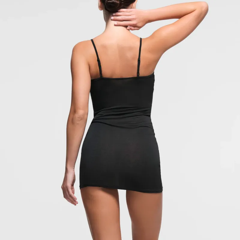 SKIMS SHEER MODAL CAMI MINI DRESS Slip Dresses Women's ONYX/Onyx-2
