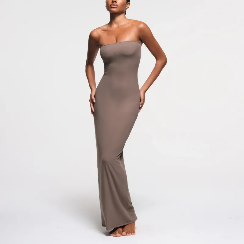 SKIMS SOFT LOUNGE TUBE DRESS Sleeveless Dress Women's Amethyst/Purple Crystal-1