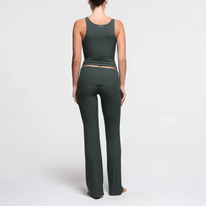 SKIMS SOFT LOUNGE FOLDOVER PANT Casual Pants Women's DEEP SEA/Deep Sea Color-2