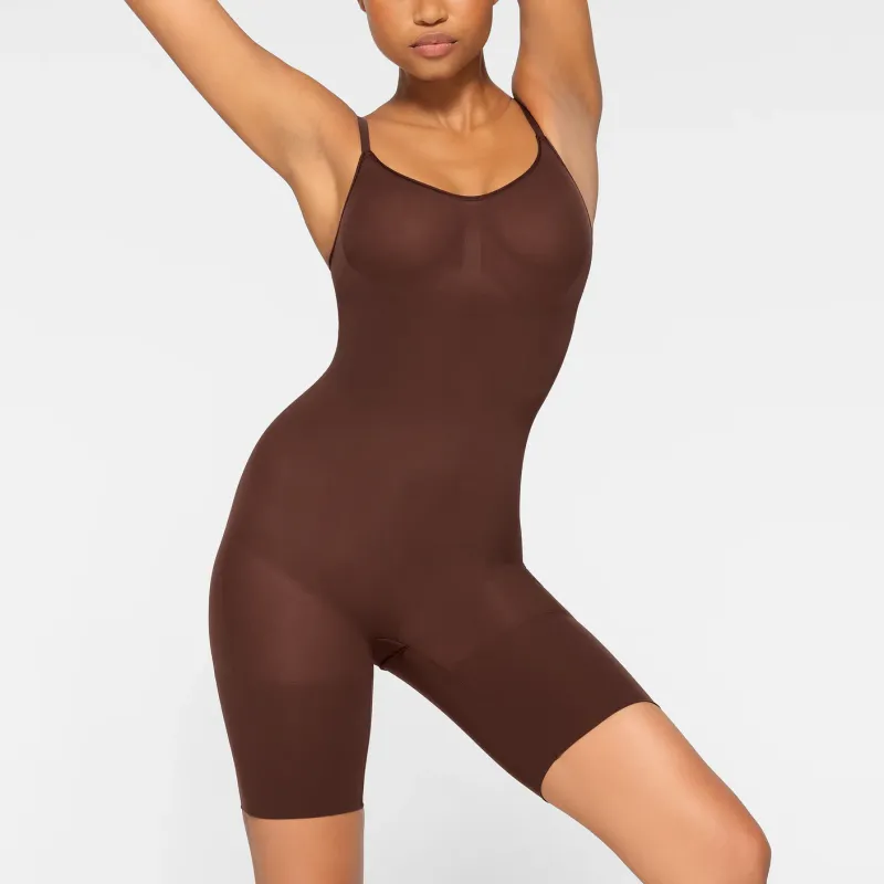 SKIMS EVERYDAY SCULPT MID THIGH BODYSUIT Jumpsuit Women's COCOA/Cocoa-1