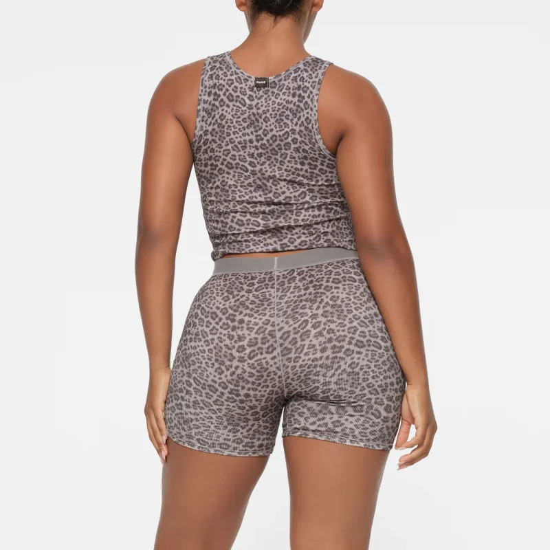 SKIMS COTTON RIB TANK 3 PACK Tank Tops Women's 3 Pack Snow Leopard Multicolor-3