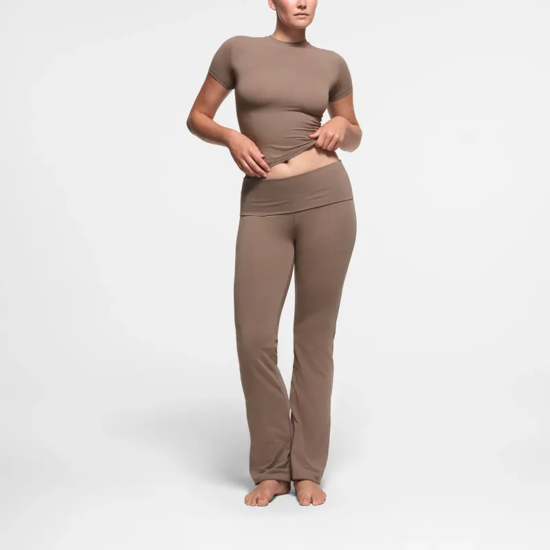 SKIMS COTTON JERSEY FOLDOVER PANT Casual Pants Women's TRUFFLE/Truffle-1
