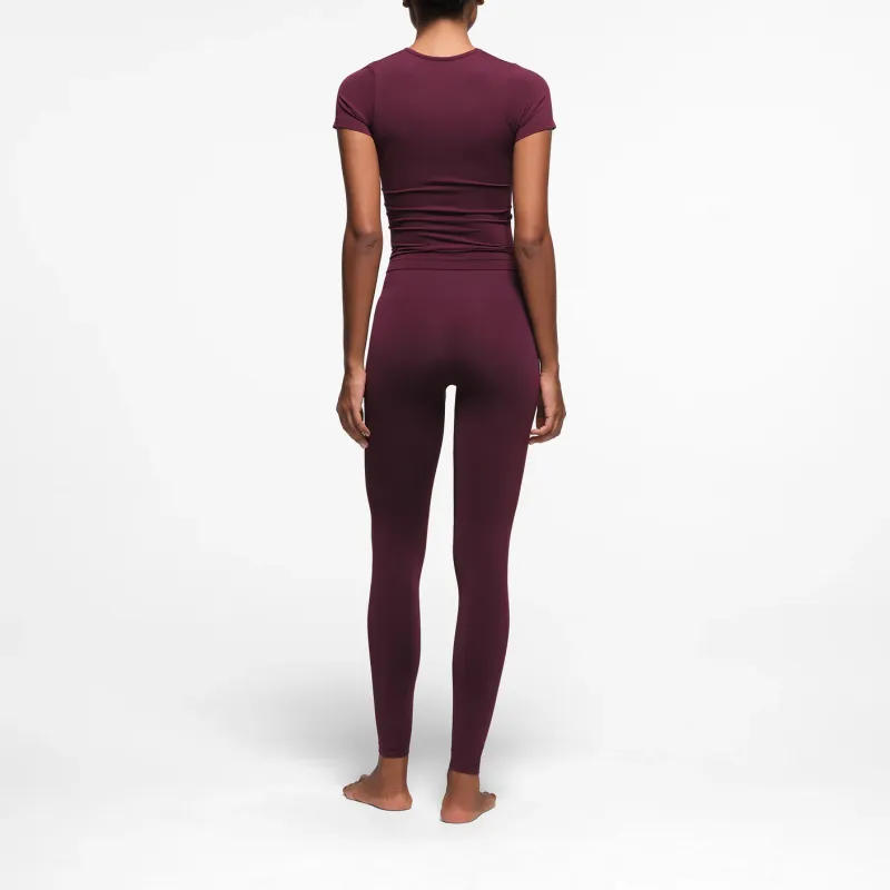 SKIMS SOFT SMOOTHING SEAMLESS LEGGING Leggings Women's DEEP BERRY/Deep Berry Red-3