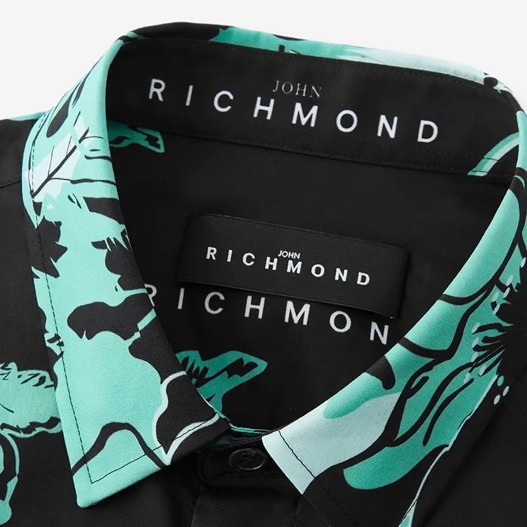 JOHN RICHMOND Shirt Men's Bean Green Plants-4