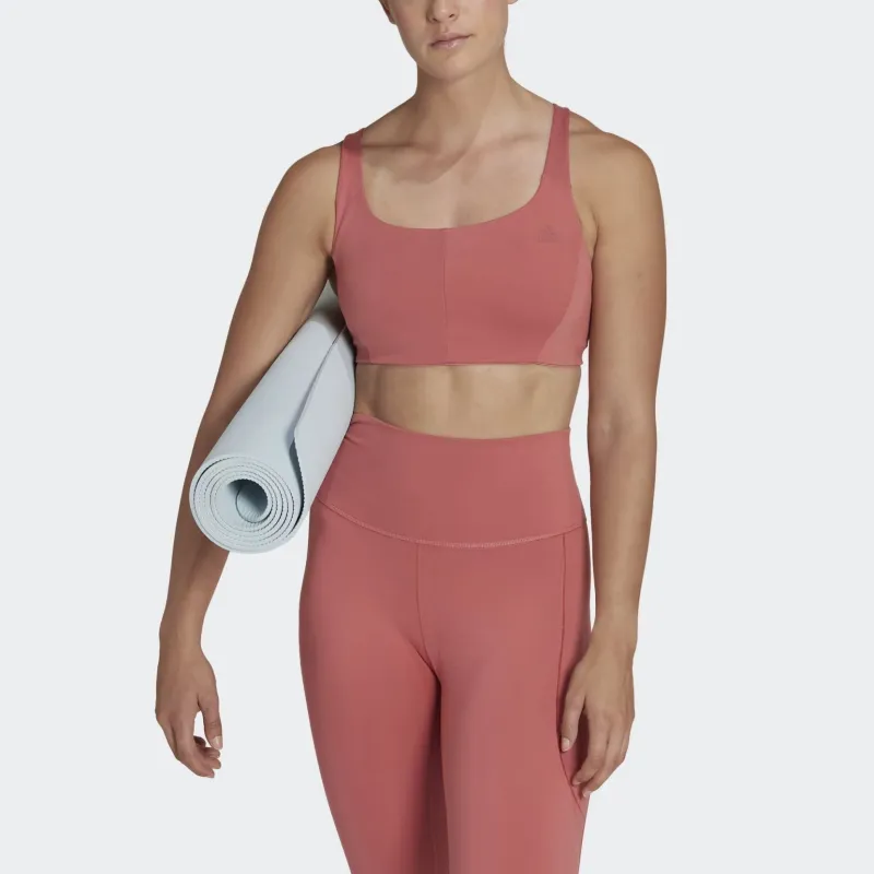 Adidas Coreflow Medium-Support Bra Sports Underwear Women's Pink-2