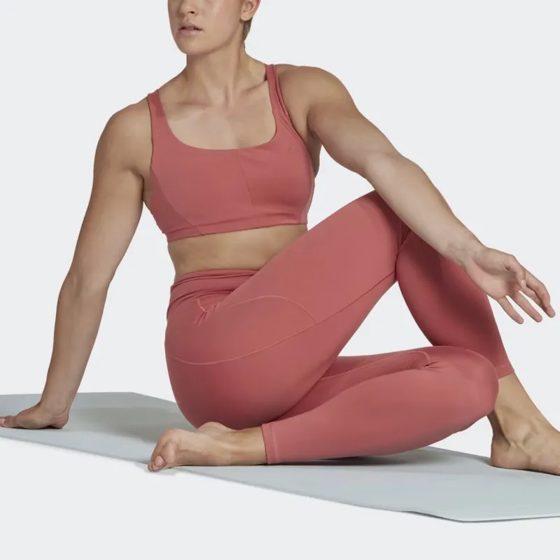 Adidas Coreflow Medium-Support Bra Sports Underwear Women's Pink-4
