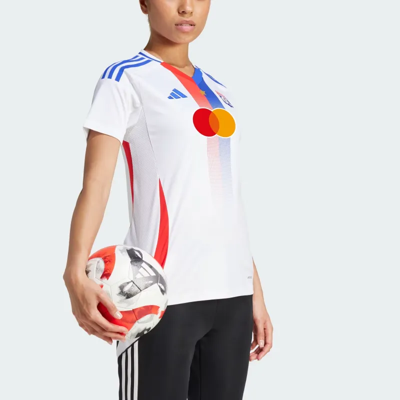 Adidas Olympique Lyonnais 24/25 Home Jersey Soccer Jerseys Women's White-3