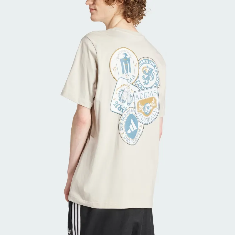 Adidas Wiesn Football Graphic T-Shirt Men's Ivory-2