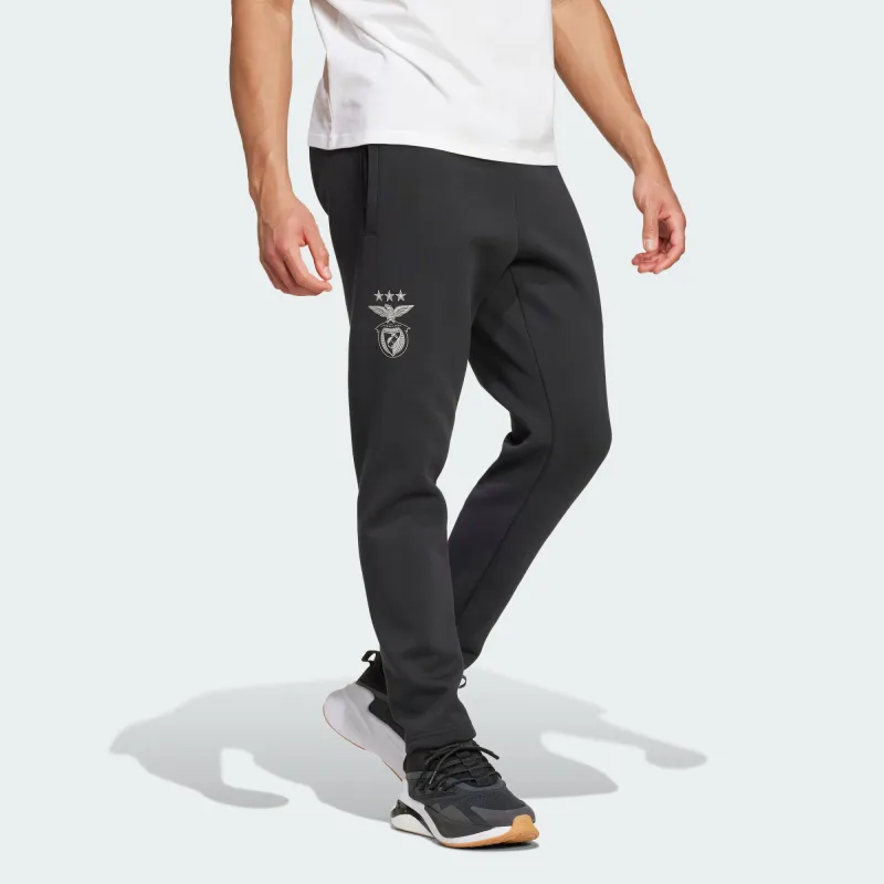 Adidas Benfica Seasonal Doubleknit Tracksuit Bottoms Knitted Sports Pants Men's Black-3