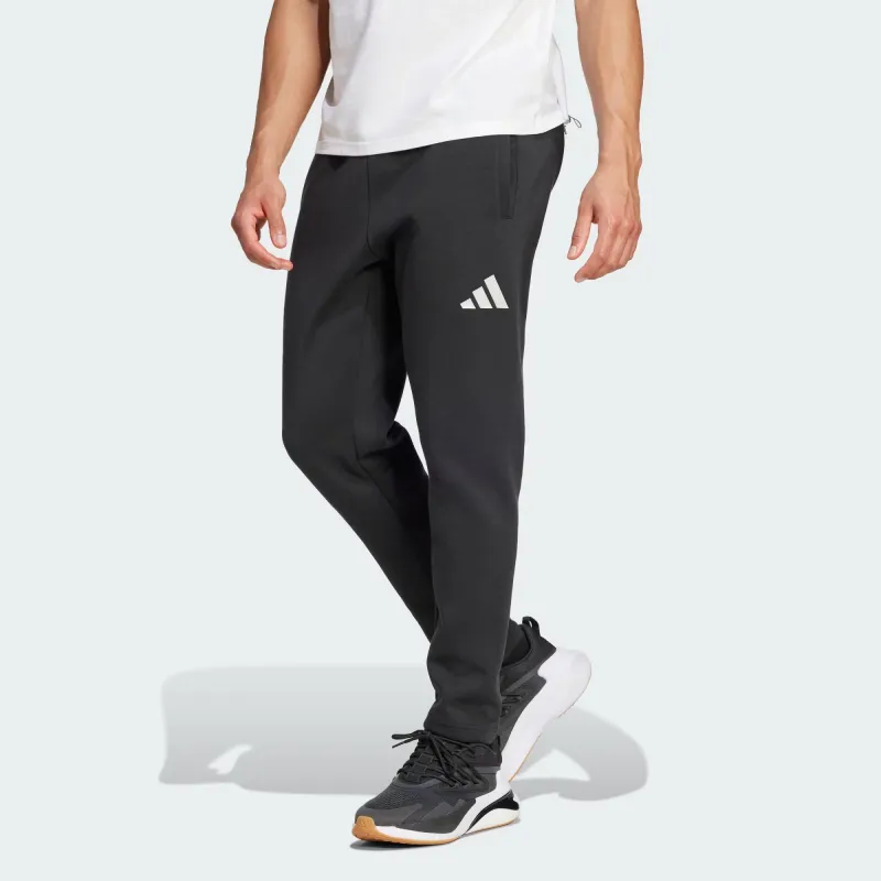 Adidas Benfica Seasonal Doubleknit Tracksuit Bottoms Knitted Sports Pants Men's Black-4