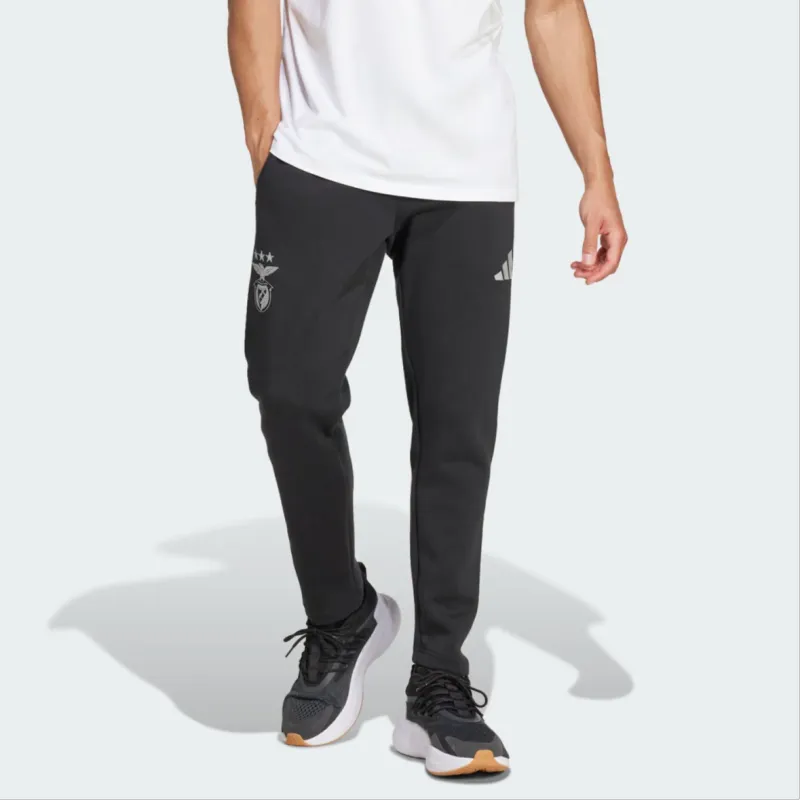 Adidas Benfica Seasonal Doubleknit Tracksuit Bottoms Knitted Sports Pants Men's Black-1
